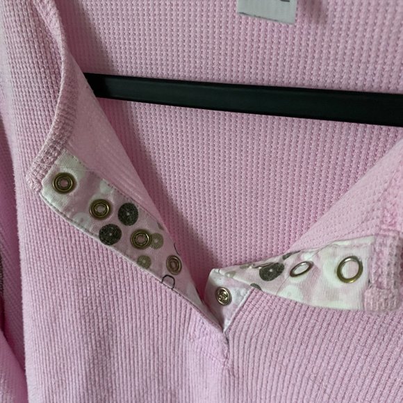 Y2K Waffle Knit Pink Long Sleeve - Picture 4 of 4